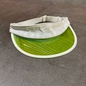 Lululemon Athletica White and Green Visor